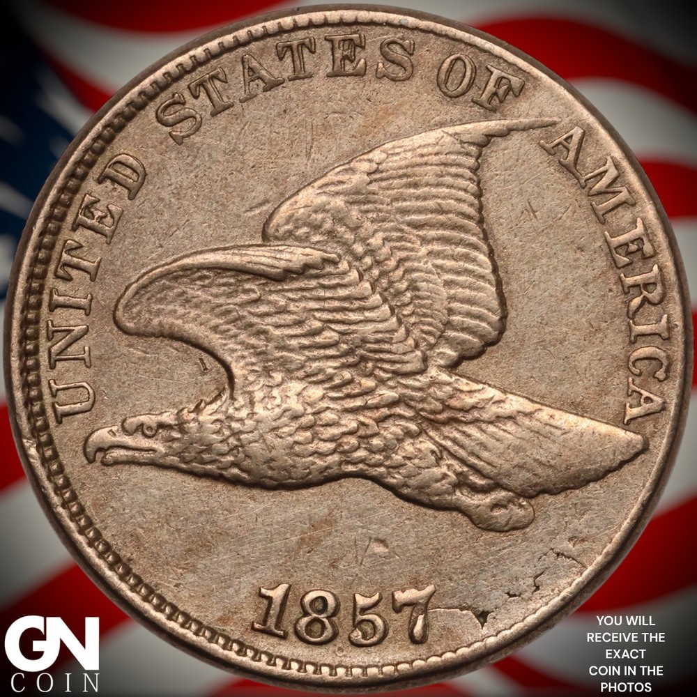 1857 Flying Eagle Cent Penny A9601