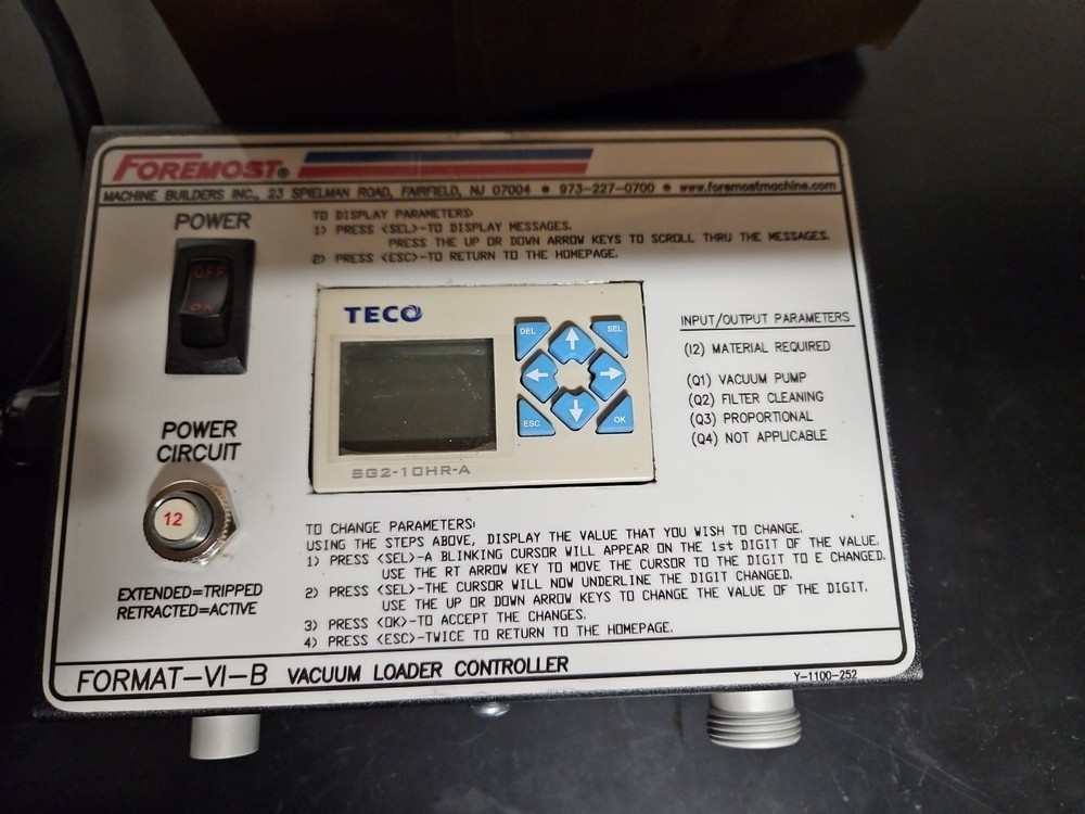 Foremost VI Vacumn Loader Controller Fast Free Shipping