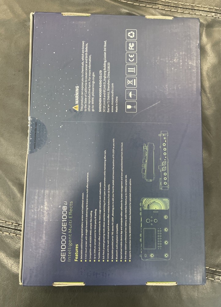MOOER GE1000 Guitar Multieffects Pedal Processor WIth 5" Touch Screen, 300+