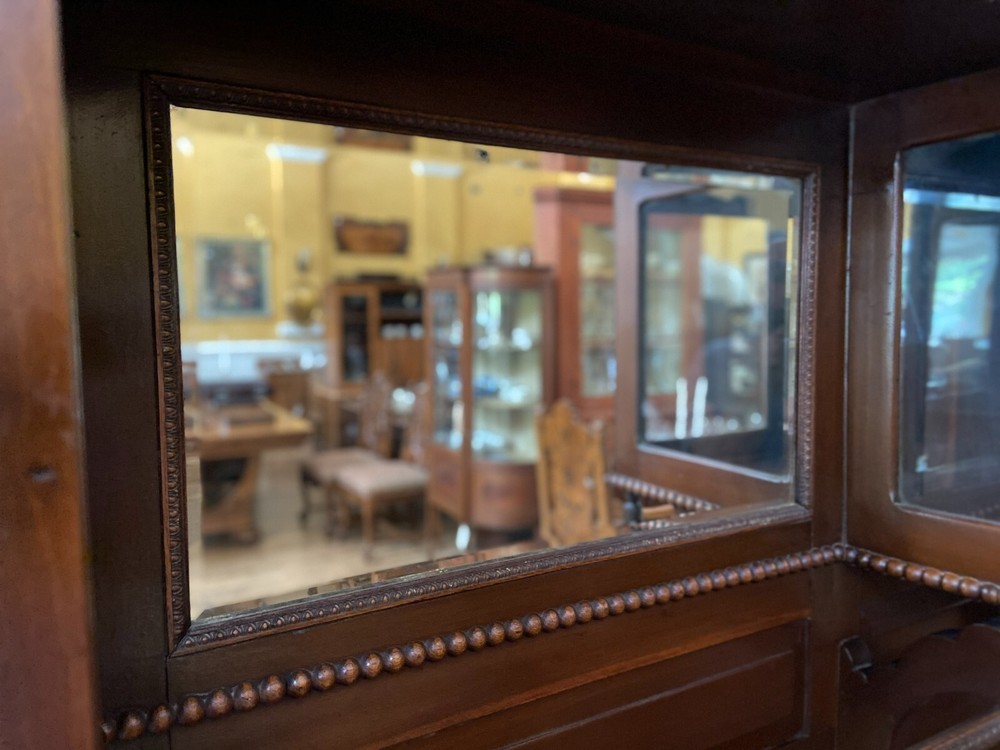 Antique 19th Century Display Top Mirror Back Sideboard.