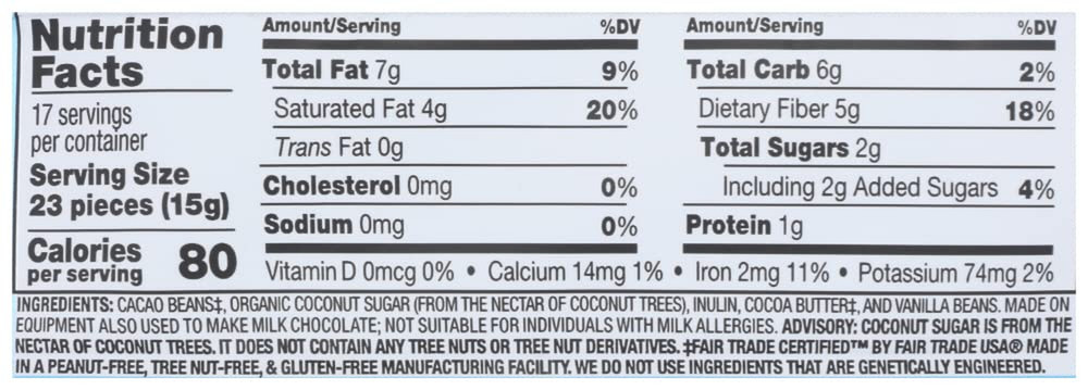 72% Sante Dark Chocolate Baking Chips, 9 OZ