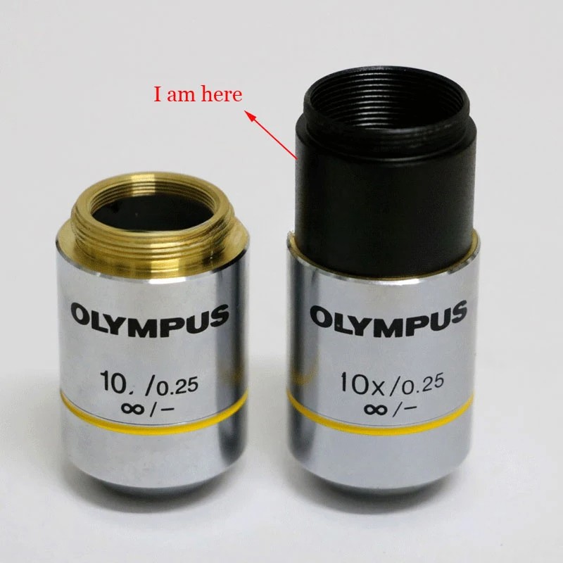 5-30mm Microscope Objective RMS Extenders Parfocal Length Extension Ring Adapter