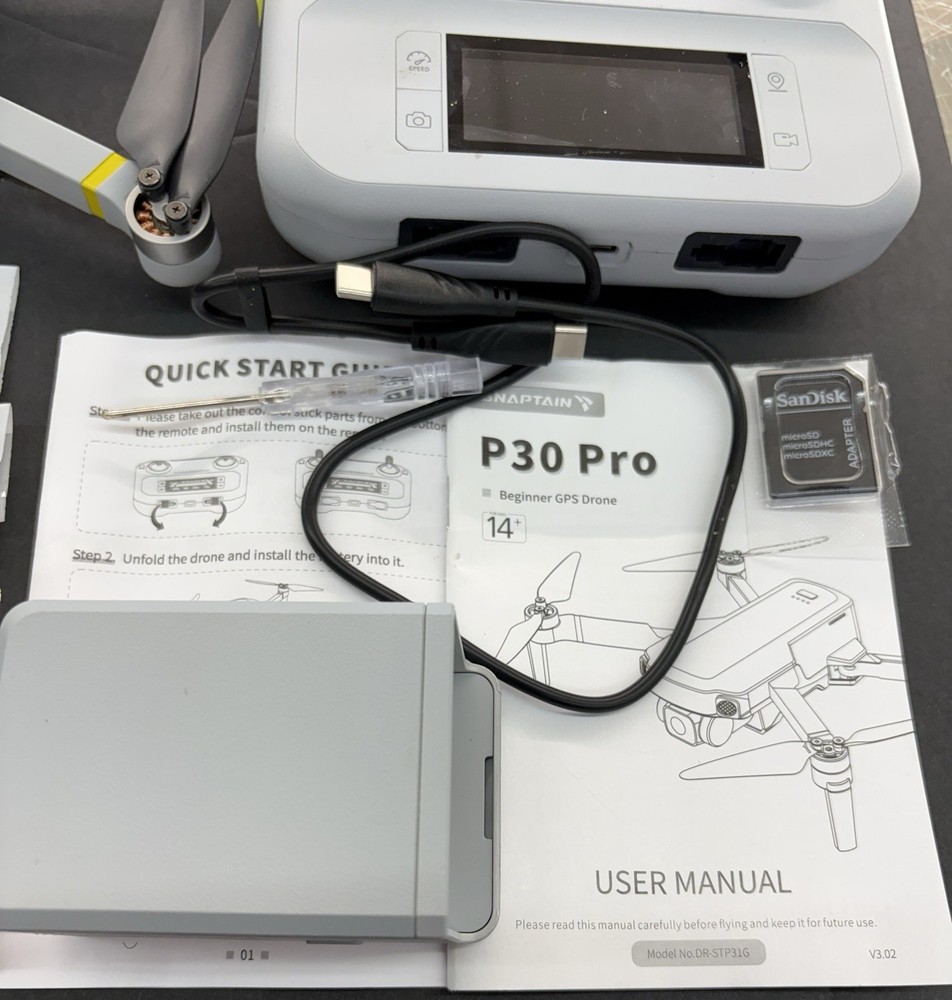 Snaptain Drone - P30 Pro 4K Camera GPS and Remote Controller, Case, Extras