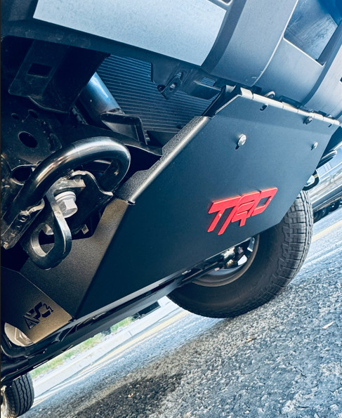 APC21 - Custom "TRD" Skid Plate Fits 25-26 TACOMA-Gas Models Only-Black with Red