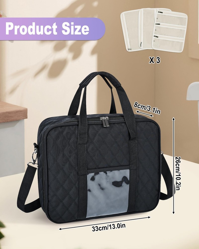 Sewing Supply Storage Bag with Removable Binder, Large Capacity Sewing Organi...