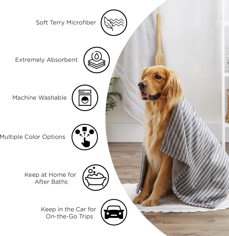 Pet Grooming Towel - Absorbent Microfiber X-Large