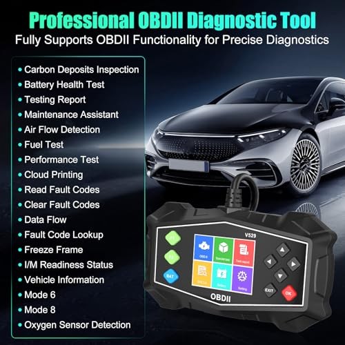 OBD2 Scanner Diagnostic Tool, Professional Automotive Scanner with Battery