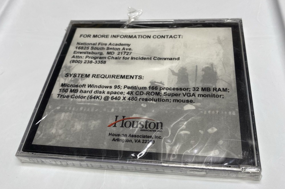National Fire Academy Incident Command System Tutorial Cd-rom New Sealed.