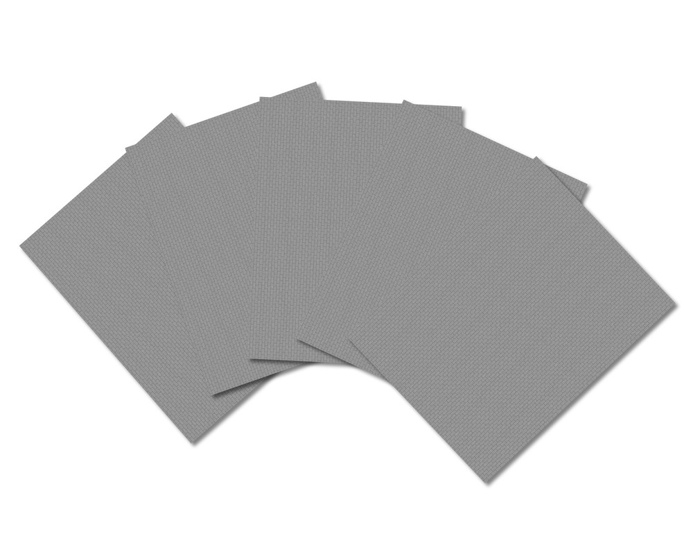 N Scale Large Stone Blocks (1/4”x1/8”) Model Train Scenery Sheets –Five 8.5x11