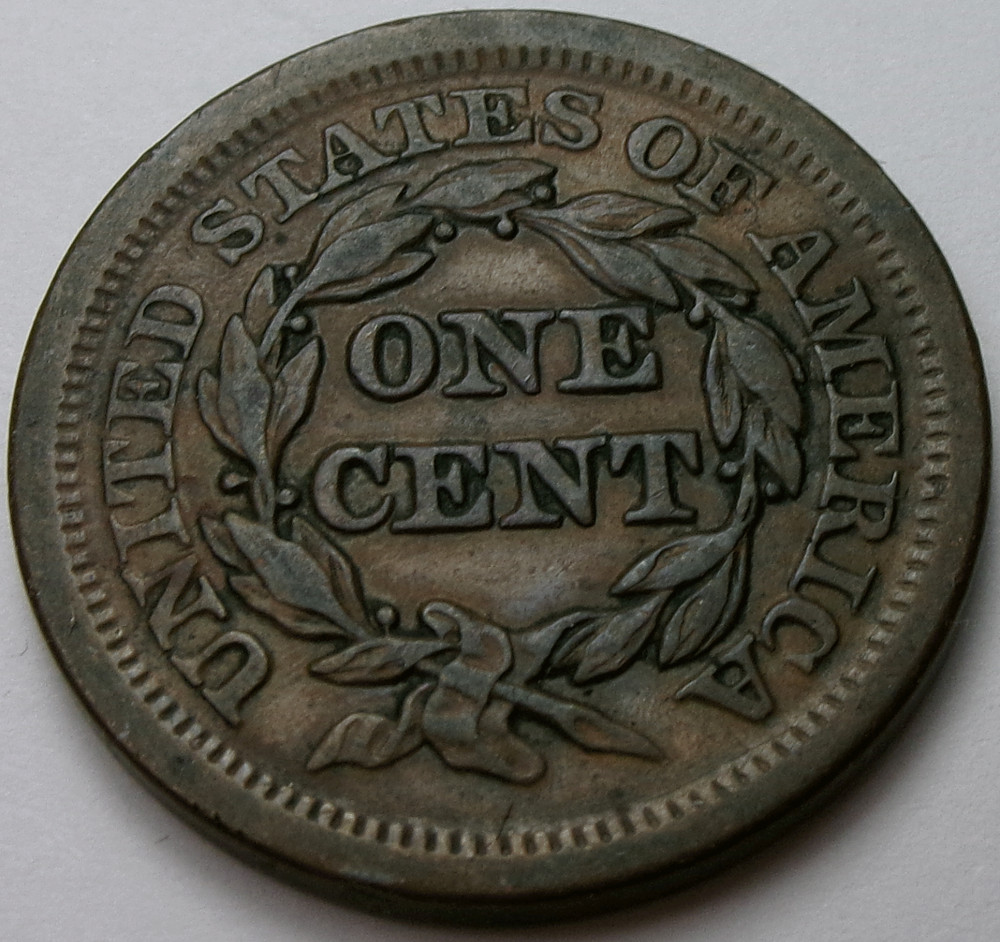 1853 Braided Hair Large Cent