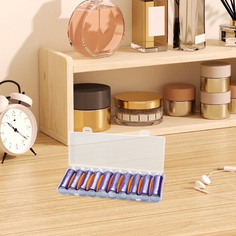 10-position Storage Box AA Battery Case Space-saving Battery Case Holder