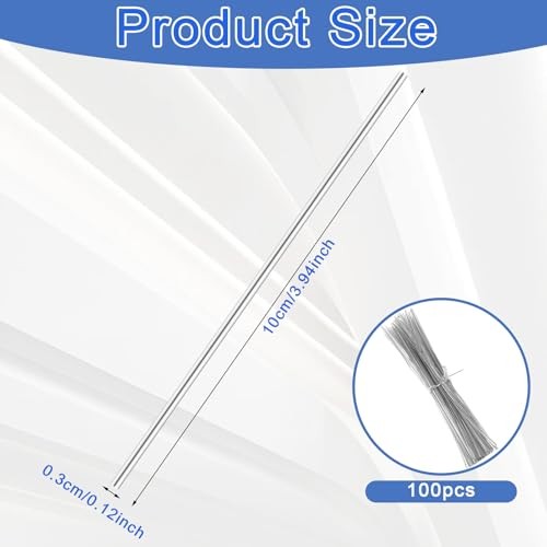 100-Piece 4-Inch Clear Metal Twist Ties for Cable and Cord