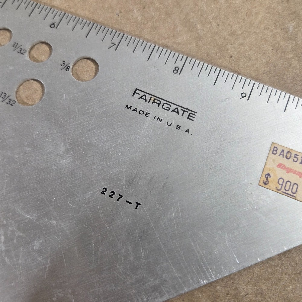 Vintage Drafting Triangle Tool Fairgate 227-T USA
