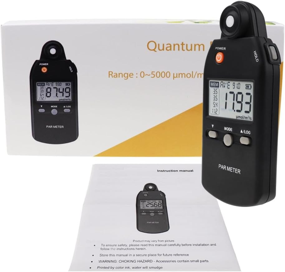 Quantum PAR Meter for LED Grow Light Full Spectrum PPFD Meter High Precision Qua