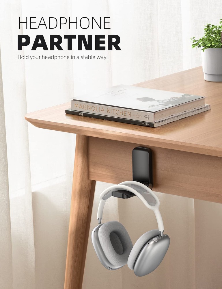 Adjustable Headphone Hook Holder PC Computer Headset Hanger for Table Desk