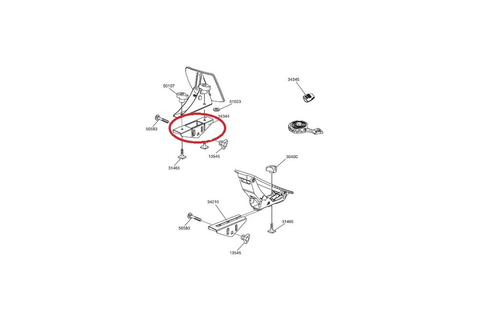 Thule Base Plate for 873/873-2 for Hydroglide 34344