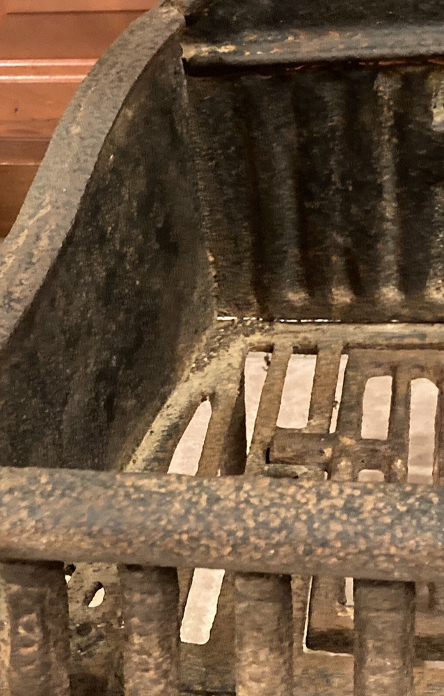 Victorian Cast Iron Coal Fireplace Basket Original