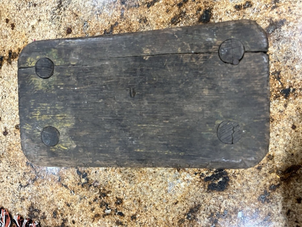 Primitive mortise and tenon tiny wooden stool