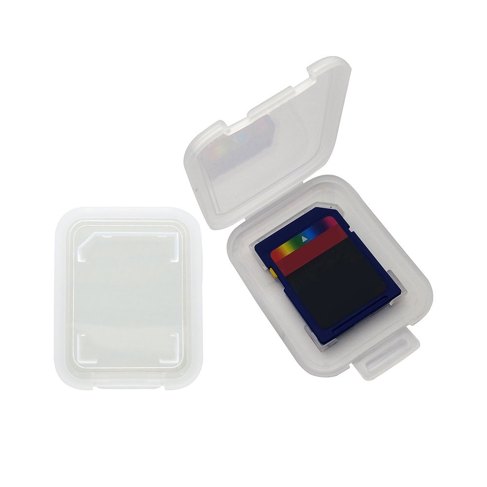 Plastic Memory Card Storage Case Compatible with SD MMC/SDHC PRO Duo White
