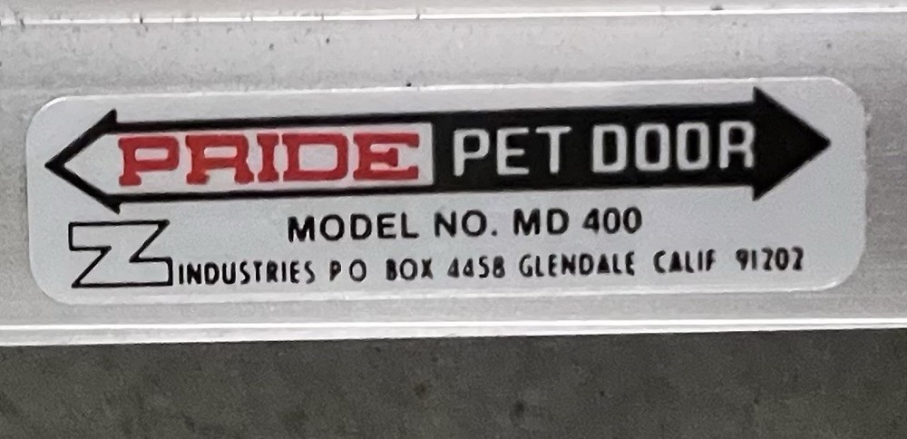 Pride Anodized Silver Pet Dog Door, Magnetic Flap & Security Panel Medium MD400