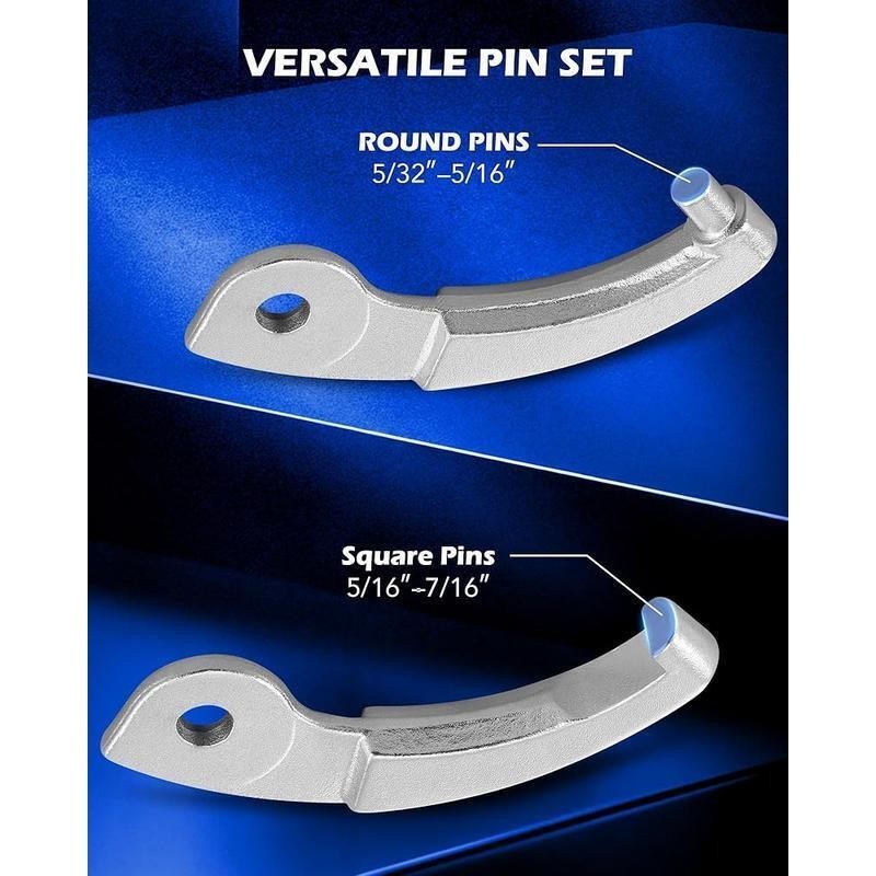 Orion Motor Tech 8pc Adjustable Pin Spanner Wrench Tool Set Changeable Heads US