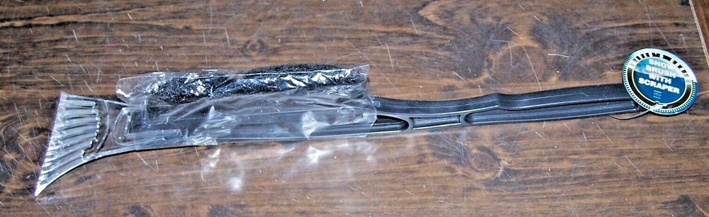 SNOW BRUSH WITH SCRAPER - BLACK - 20.5" Long - NEW!!