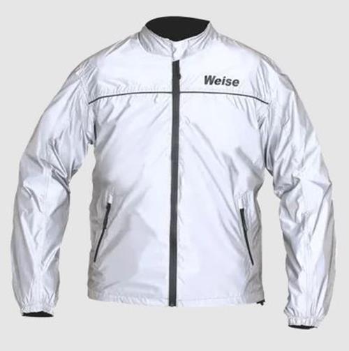 Weise Vision 2.0 Motorcycle Jacket High Vis Waterproof Over Jacket Silver