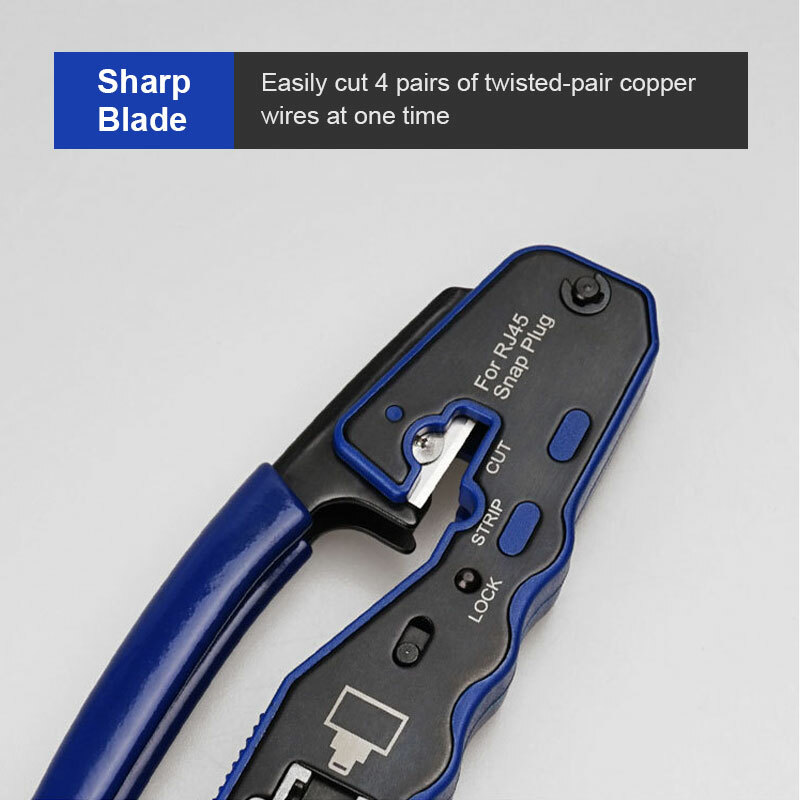 RJ45 Crimper Tool Pass Through Ethernet Crimper EZ Network Crimping Tool