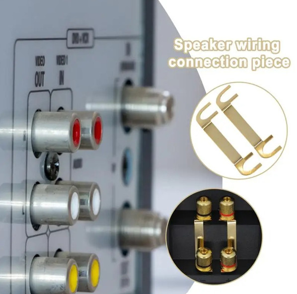 2PCS Speaker Wiring Connector Copper Speaker Wiring Lugs Binding Posts
