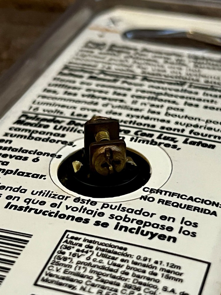 Heath / Zenith Lighted Wired Push Button Solid Brass Doorbell 865 l👀k