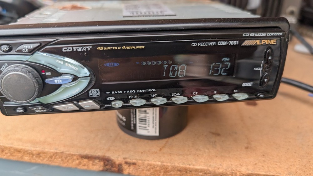 ALPINE cdm-7861 Bluetooth Auxiliary CD Original Old School
