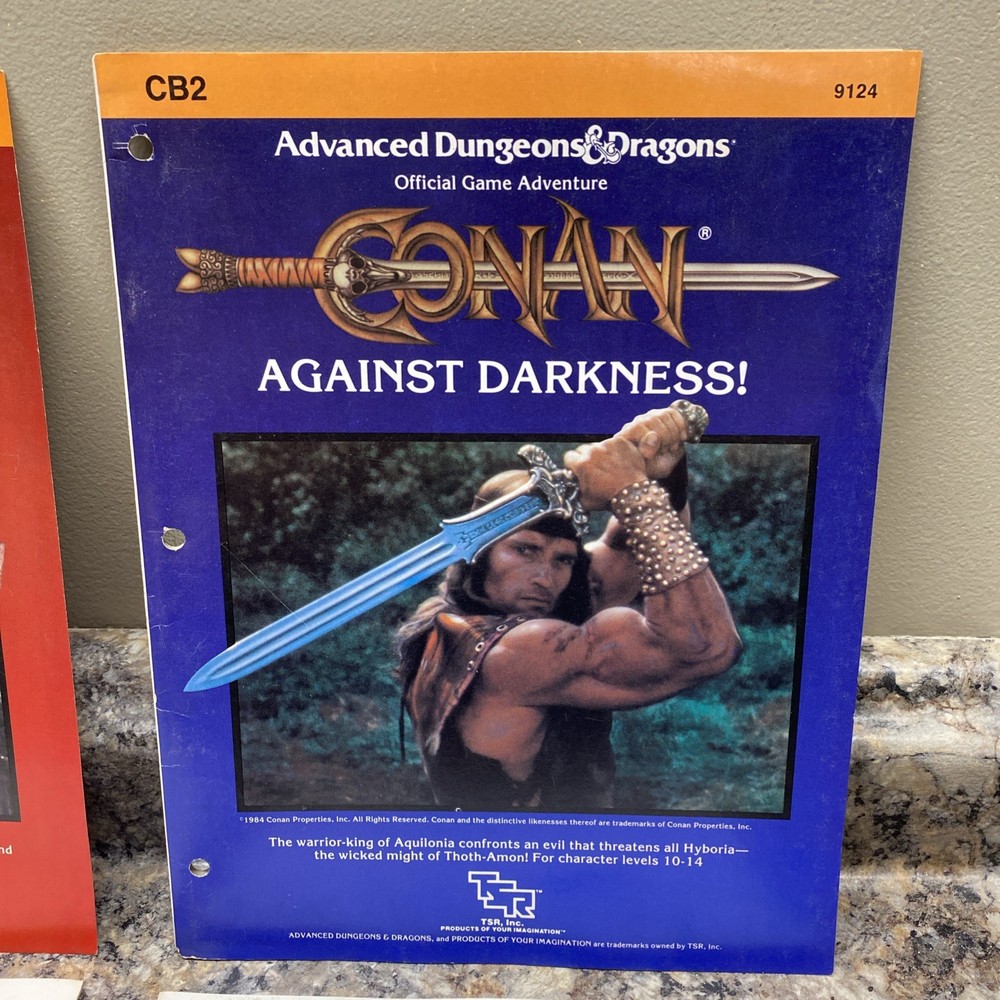 AD&D 1st Edition CB1 CB2 Conan Module Set Complete Unchained! Against Darkness!