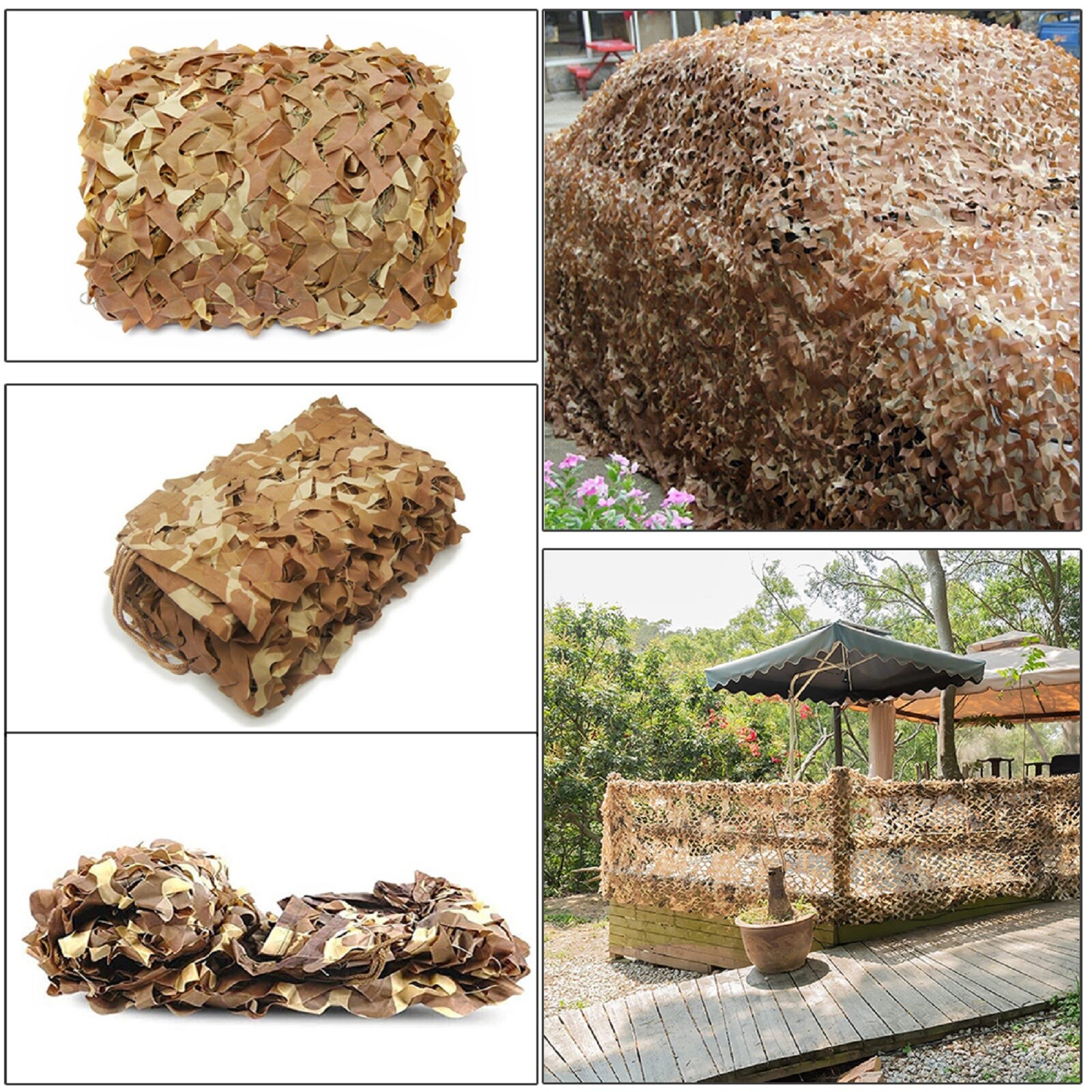 13-26Ft Military Woodland Camouflage Netting Cutable Camo Net Camping Hunting