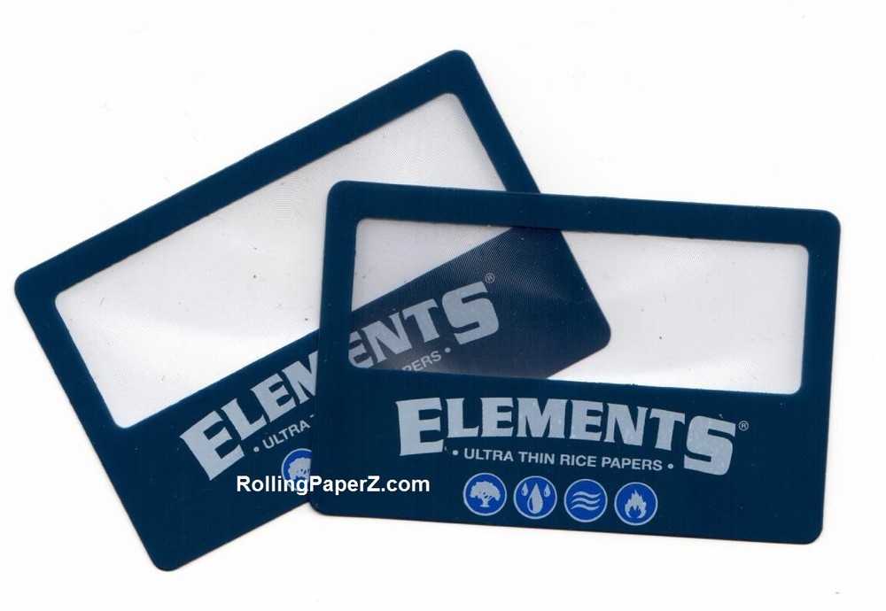 TWO ELEMENTS Rolling Papers Magnifier Scooping Cards - SEE WHAT YOU ARE SMOKING!