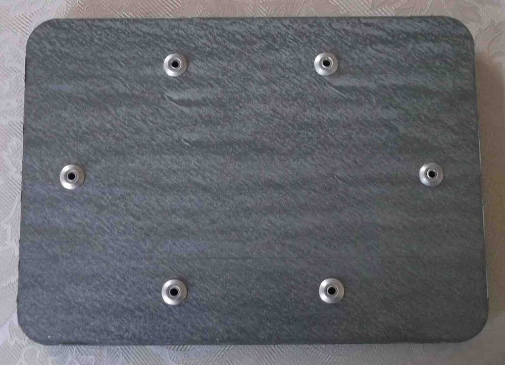Motorcycle kick stand - paddock plate - Black & Galv