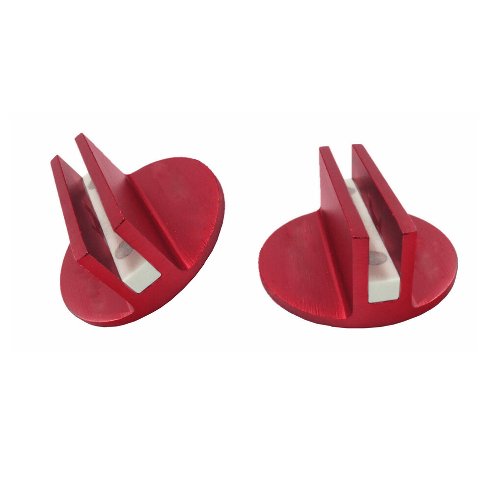Universal 2pcs Magnetic Jack Pad Pinch Weld Frame Rail Adapter Red
