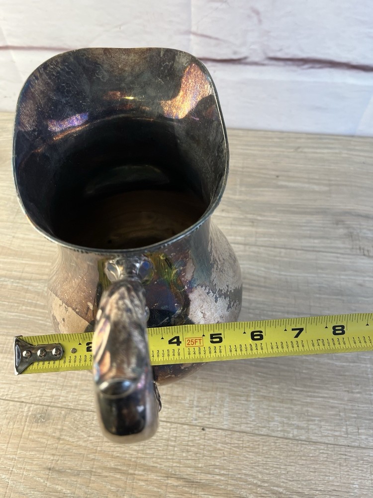 Melford Wallace Silver Pitcher Grape Edge Pattern M612 E.P.W.M