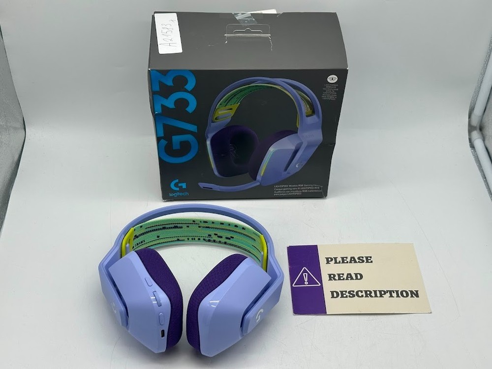 Logitech G733 Wireless Gaming Headset - Lilac - READ