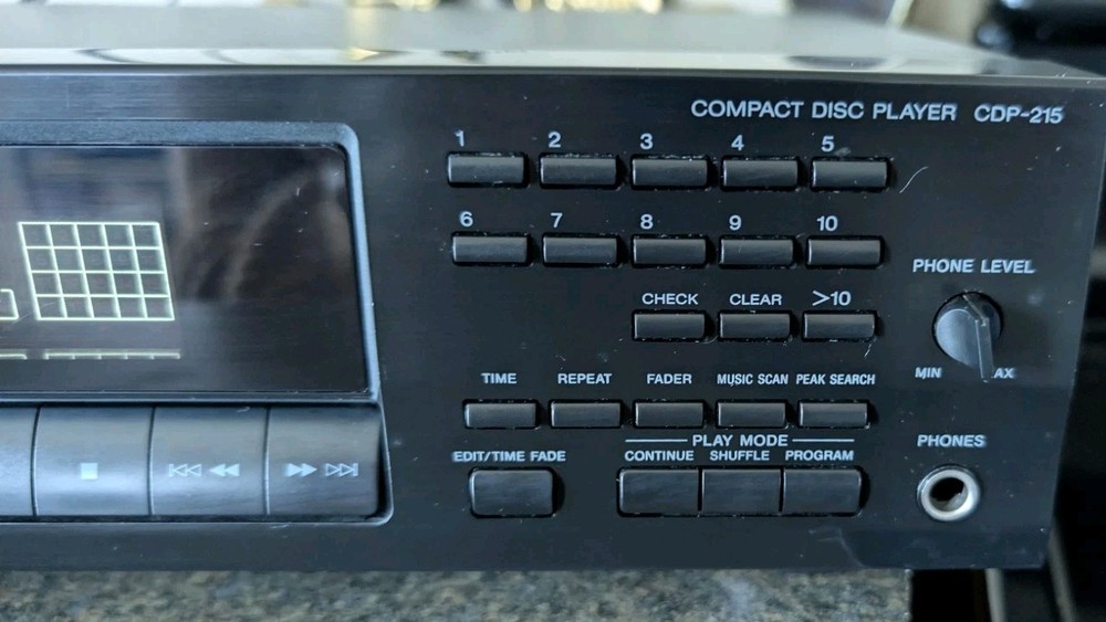 Sony CDP-215 Single Disc CD Player Compact Disc Stereo Component Tested/Works!