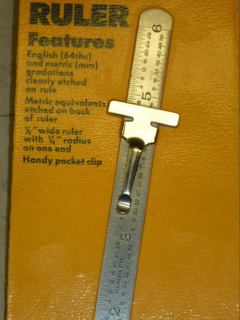 NOS! PLEWS 6" POCKET RULE, No. 72-457