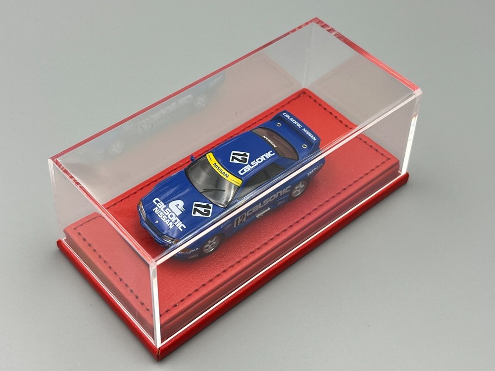 High Quality Car Display Case Red Leather Base 1/64 scale