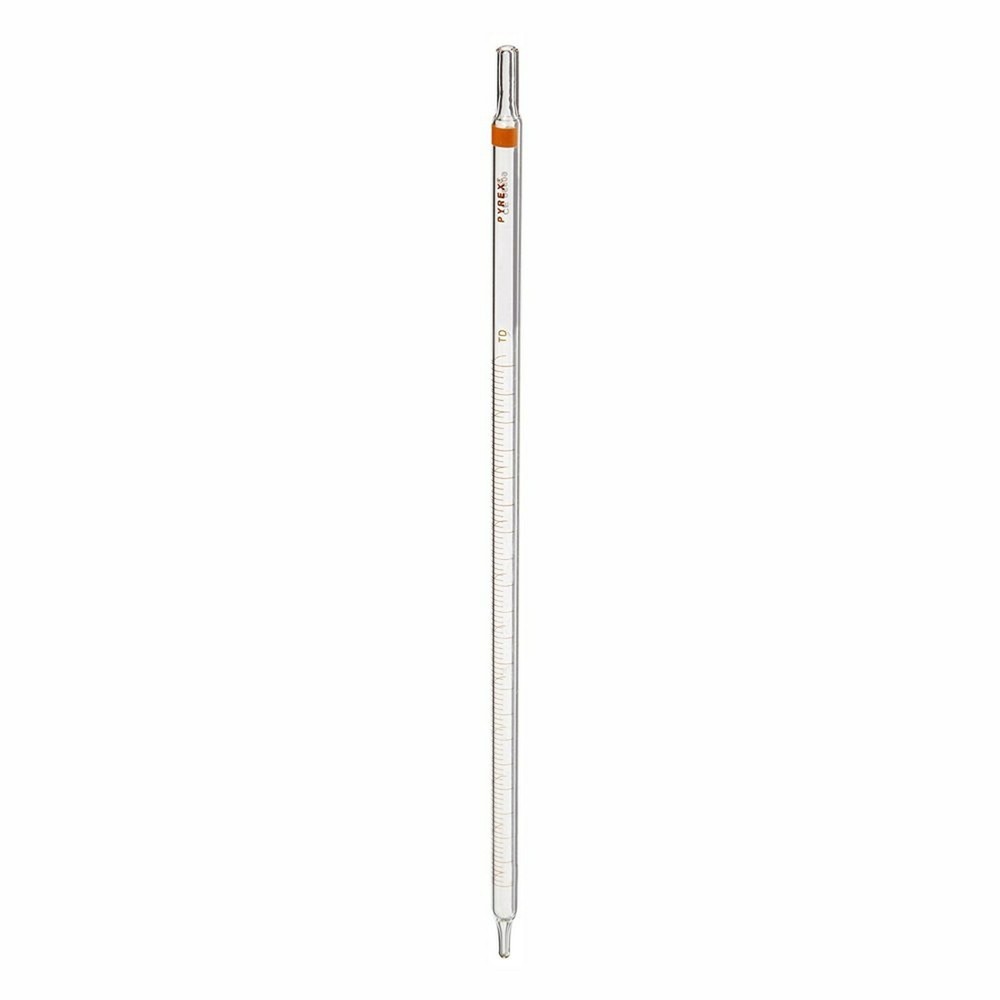 Pyrex® #7065-25, 25mL Reusable Measuring Pipets, TD, Colored Markings (Single)
