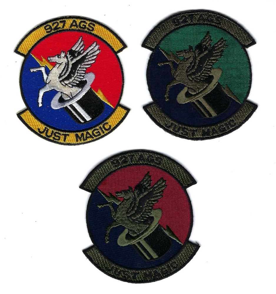 PATCH USAF  927TH AIRCRAFT GENERATION SQ AGS X3        B7-2