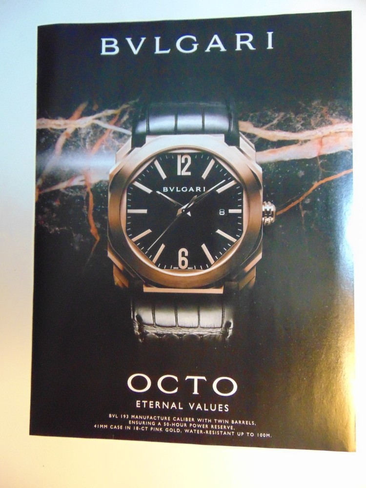 2012 BVLGARI OCTO WATCH print ad