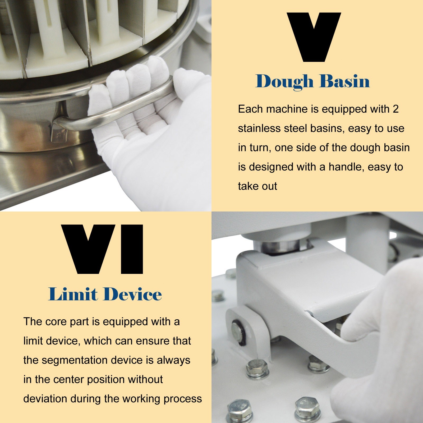 Commercial Dough Divider Cutter 40PCS Manual Dough Dividing Machine 27g-144g