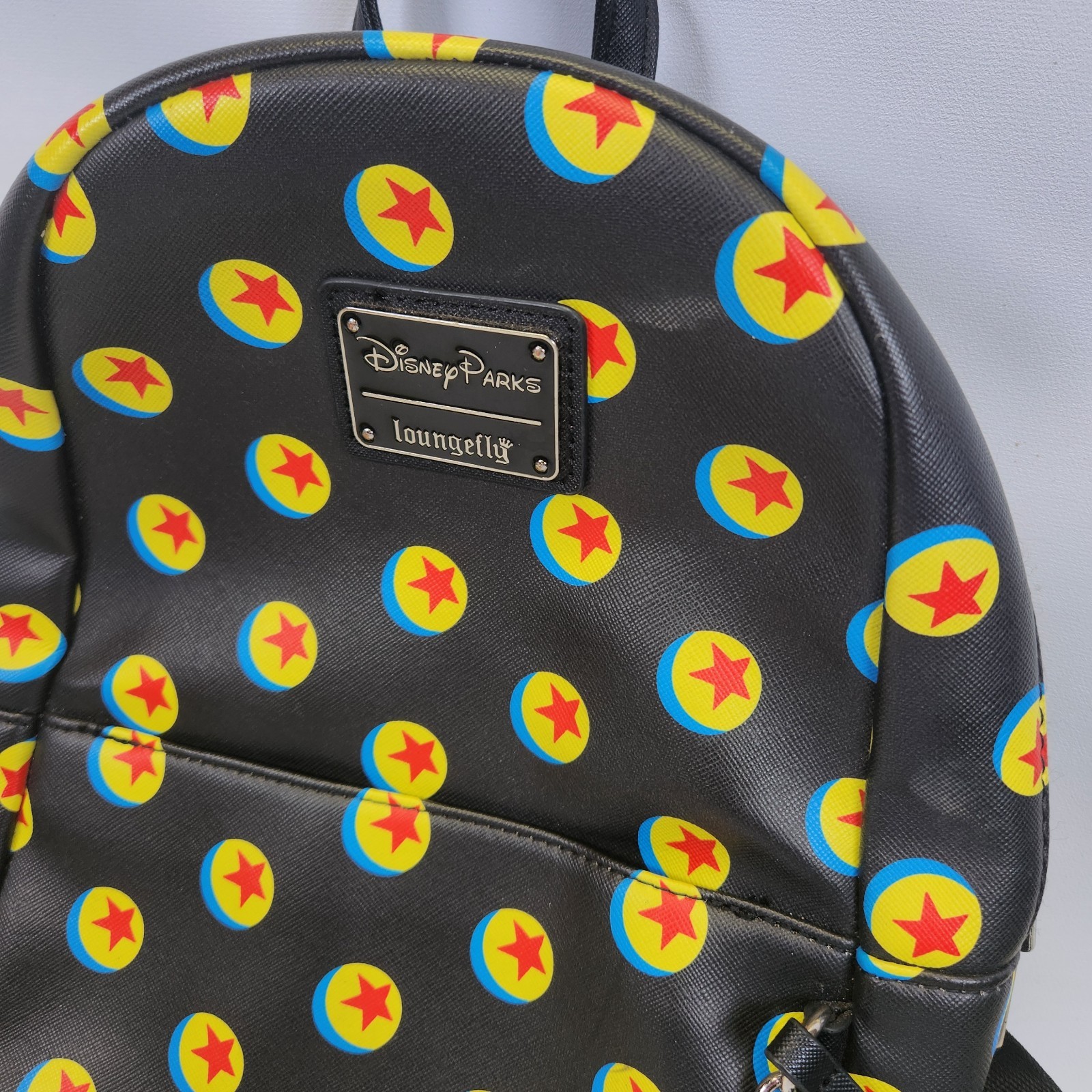 Pixar Luxo Ball Loungefly Mini Backpack Purse Rare Black Yellow Red Blue