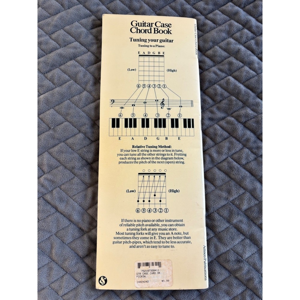 Guitar Case Chord Book Peter Pickow Tuning Diagrams Practice Tool