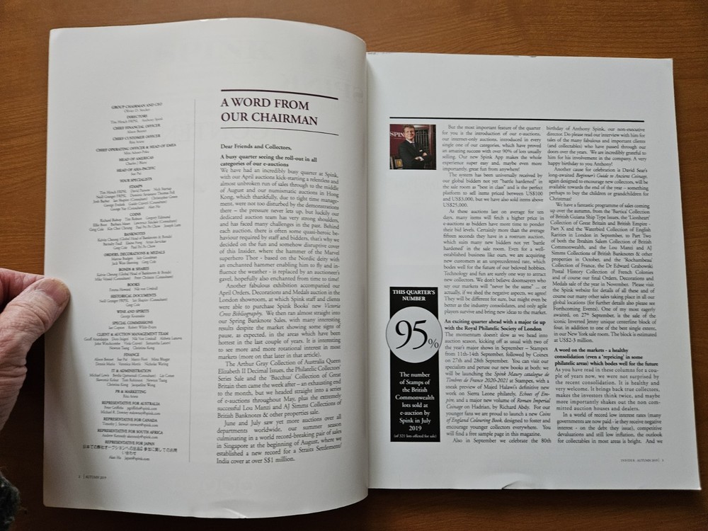 Insider Spink Issue 34 Autumn 2019 Auction Catalog