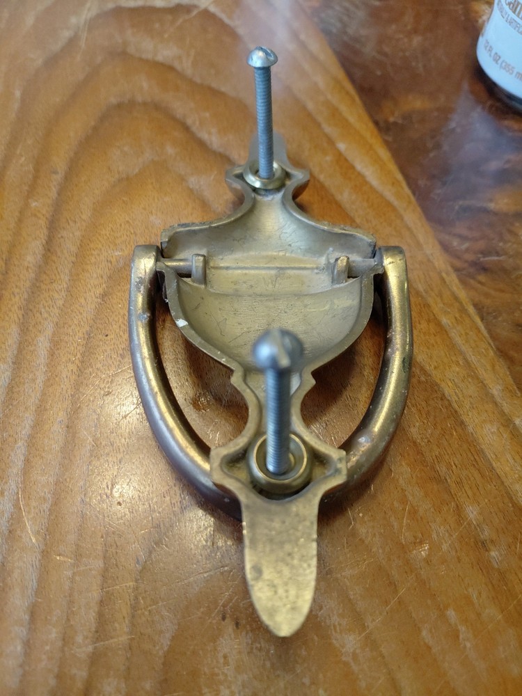 Vintage SOLID BRASS KNOCKER - 6.5 " X 3"