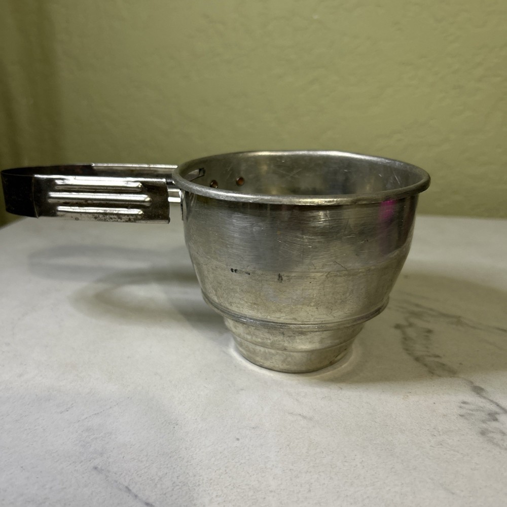 Foley Flour Sifter Spring Handle 1 Cup Kitchen Bakeware Tool Vintage